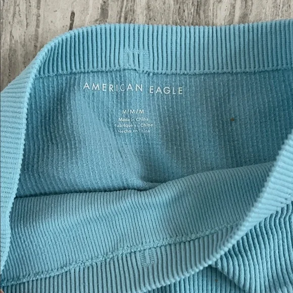 Blue Ribbed Tube Top American eagle - Picture 2 of 3